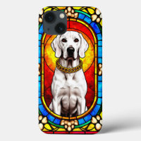 Elegant White Dog Art