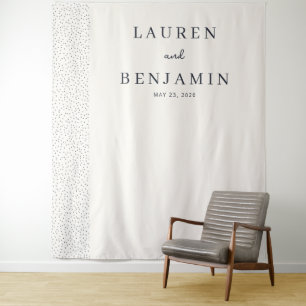 Elegant White Dotted Minimalist Tapestry