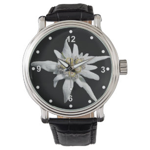 Elegant White Edelweiss Watch