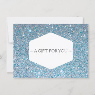 ELEGANT WHITE EMBLEM BLUE GLITTER Gift Certificate
