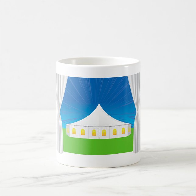 Elegant White Event Tent with Curtains Coffee Mug (Creator Uploaded)