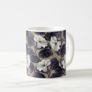 Elegant White Floral Bloom Coffee Mug