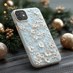 Elegant White Floral Botanical Pattern Case-Mate iPhone 14 Pro Case