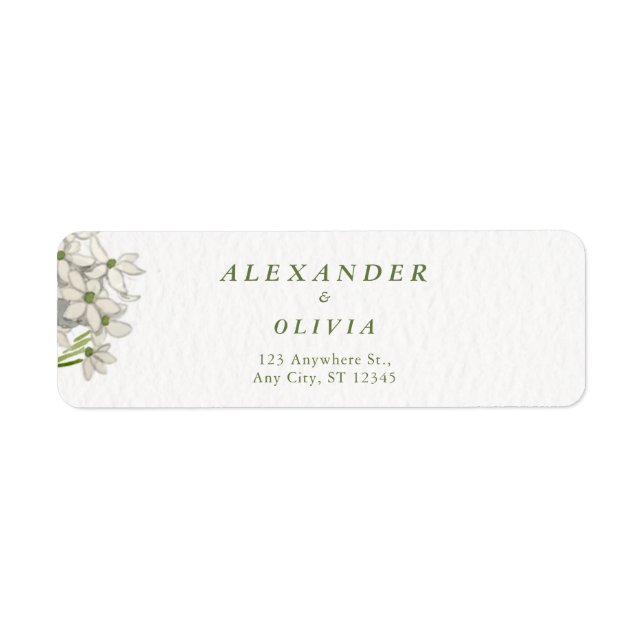 Elegant White Floral Botanical Wedding (Front)