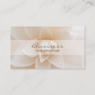 Elegant White Floral Business Cards
