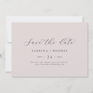 Elegant White Floral Coordinate   Blush Mauve Save The Date