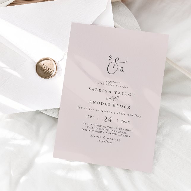 Elegant White Floral Coordinate | Blush Wedding Invitation (Creator Uploaded)