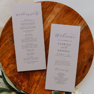 Elegant White Floral Coordinate   Blush Wedding Programme