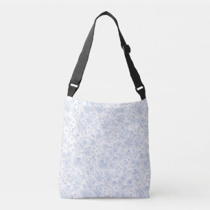 Elegant White Floral Hibiscus Daisies Pattern   Crossbody Bag