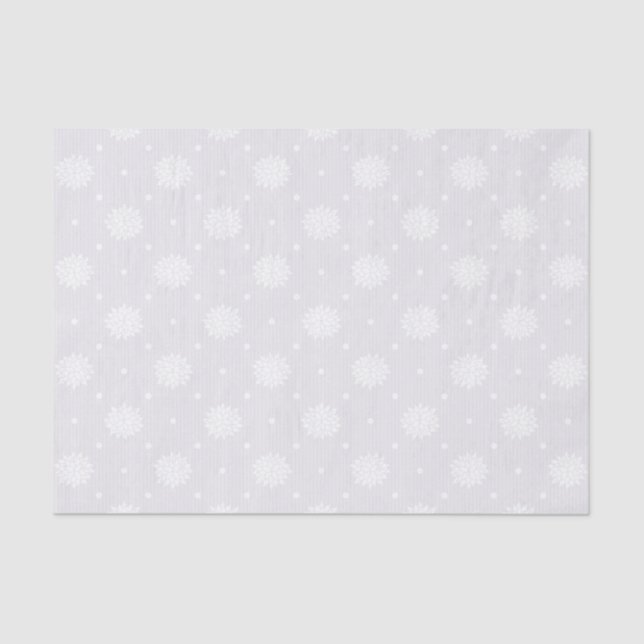 Elegant White Floral Lace Tissue Paper (Front)