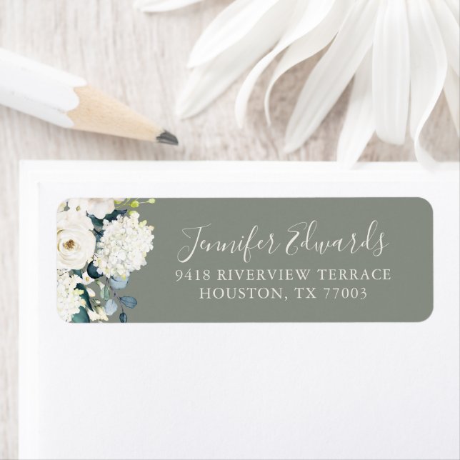 Elegant White Floral on Sage Green Wedding (Insitu)