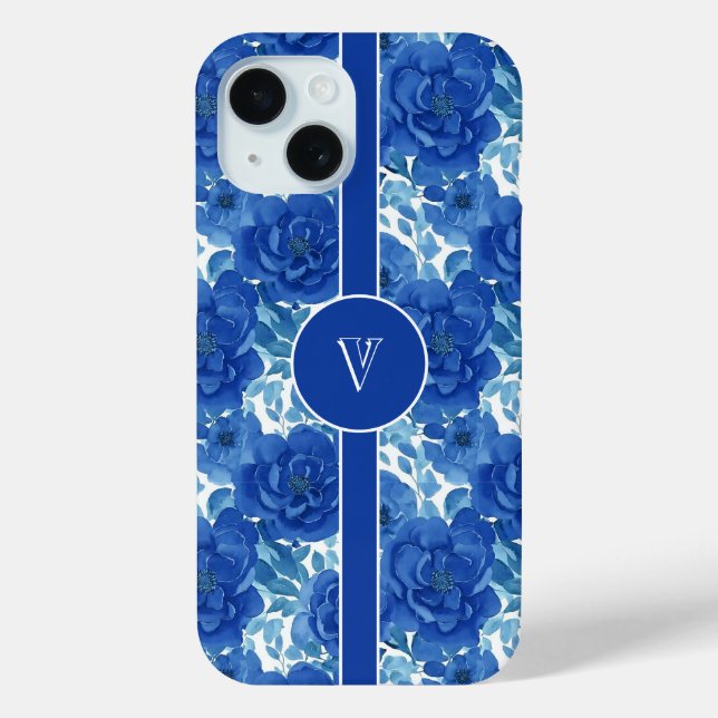 Elegant White Floral Personalised iPhone Case (Back)