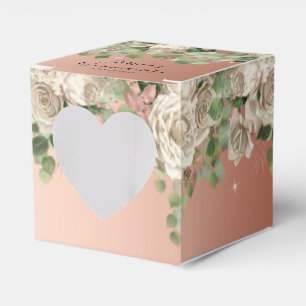 Elegant White Floral Quinceanera Favour Box