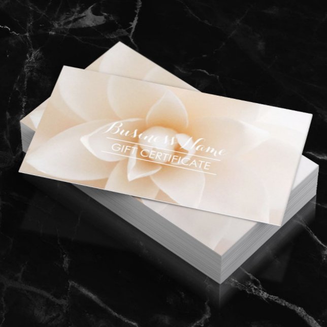 Elegant White Floral Salon Gift Certificate (Creator Uploaded)