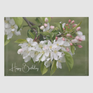 Elegant White Floral Tissue Paper
