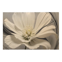 Elegant White Floral Wall Art