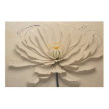 "Elegant White Floral Wall Art"