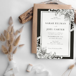 Elegant White Floral Wedding Invitation