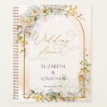 Elegant White Floral Wedding Planner<br><div class="desc">The intricate floral frame, provides an ethereal and romantic touch. The floral frame is beautifully balanced with the calligraphy font adding a touch of sophistication and elegance. The calligraphy font has soft curves and a refined style that complements the intricate floral frame perfectly. This wedding planner design is perfect for...</div>