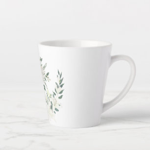 Elegant White Floral Wreath Cup Design