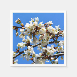 Elegant white flowering blossoms  napkin