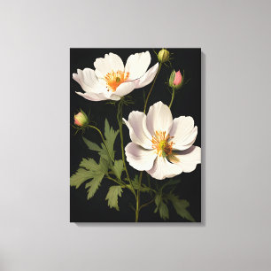 Elegant White Flowers Canvas Print