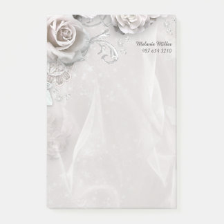 Elegant White Flowers Post-it-Notes (customisable) Post-it Notes