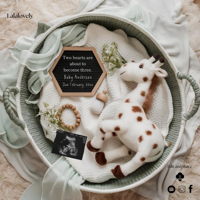 Elegant white giraffe pregnancy announcement  (Creator Uploaded)