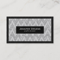 Elegant White Glitter Chevron Zigzag Pattern