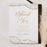 Elegant White Gold Agate Birthday Party