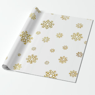 Elegant White, Gold Christmas Wrapping  Wrapping Paper