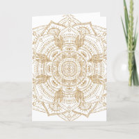 Elegant White & Gold Mandala Hand Drawn Design