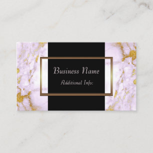 Elegant White & Gold Marble Business Card