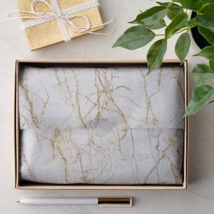 Elegant White & Gold Marble Gift Tissue Paper