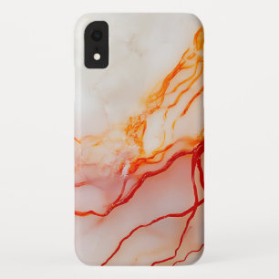 Elegant White & Gold Marble Pattern iPhone XR Case