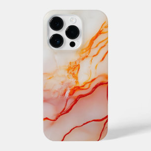 Elegant White & Gold Marble Pattern iPhone 14 Pro Case