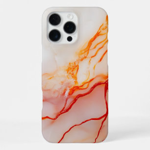 Elegant White & Gold Marble Pattern iPhone 16 Pro Max Case