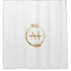 Elegant White Gold Monogram Eucalyptus Wreath