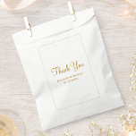 Elegant White Gold Personalised Thank You Favour Bags<br><div class="desc">Customise the text, and easily create your elegant personalised favour bag for any occasion. You can TRANSFER this DESIGN to other Zazzle products and adjust it to fit most Zazzle items. Standard Studio designs are created in high-resolution graphics for a professional print. Thank you for choosing our designs and stopping...</div>