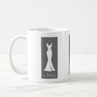 Elegant White Gown on Grey - Stylish Simple Design