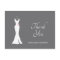 Elegant White Gown on Grey - Stylish Thank You
