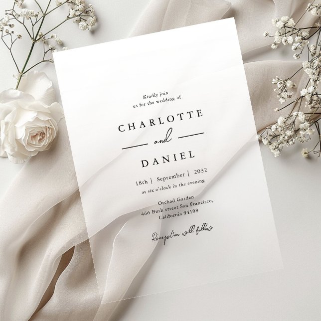 Elegant White Gradient Acrylic Wedding Acrylic Invitations (Elegant White Gradient Acrylic Wedding Acrylic Invitations)