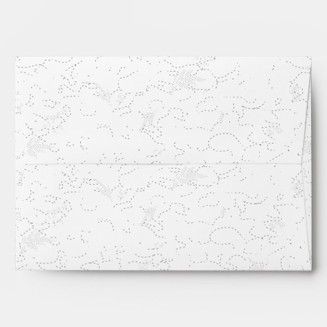 Elegant White Graduation Announcement Envelope (Back (Top Flap))