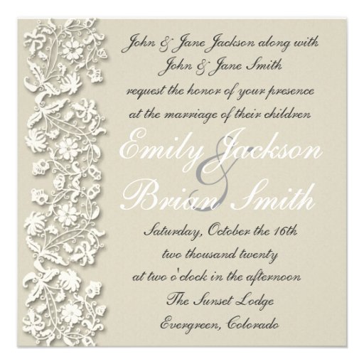 Elegant White Wedding Invitations 8