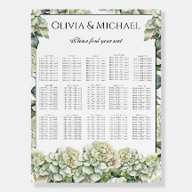 Elegant white green watercolor floral seating