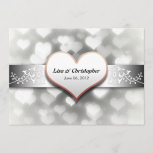 elegant white grey black colours wedding invitatio invitation