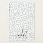 Elegant White Grey Leopard Cheetah Animal Print Planner<br><div class="desc">This elegant chic pattern is perfect for the trendy and stylish fashionista. It features a hand-drawn white and grey leopard cheetah animal print pattern. It's modern, simple, and cute. ***IMPORTANT DESIGN NOTE: For any custom design request such as matching product requests, colour changes, placement changes, or any other change request,...</div>