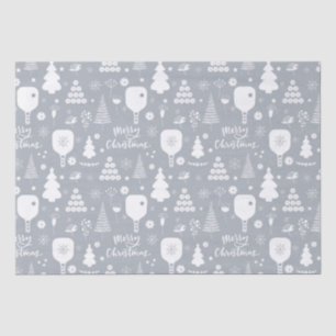 Elegant white & grey Merry Christmas Tissue Paper