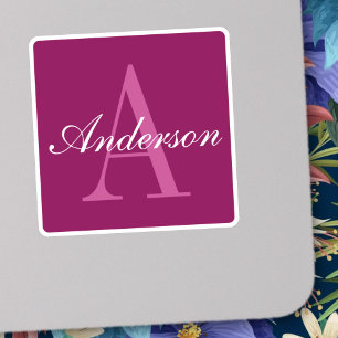 Elegant White & Grey Monogram