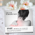 Elegant White Grey Photo Massage Therapist Flyer<br><div class="desc">Elegant flyer, coupon design template with a professional studio photo. Perfect marketing tool for your customers. This flyer is fully customizable, you can add your personal details to it easily. If you need any help to customize it, please contact us. You can match this product with business cards from our...</div>